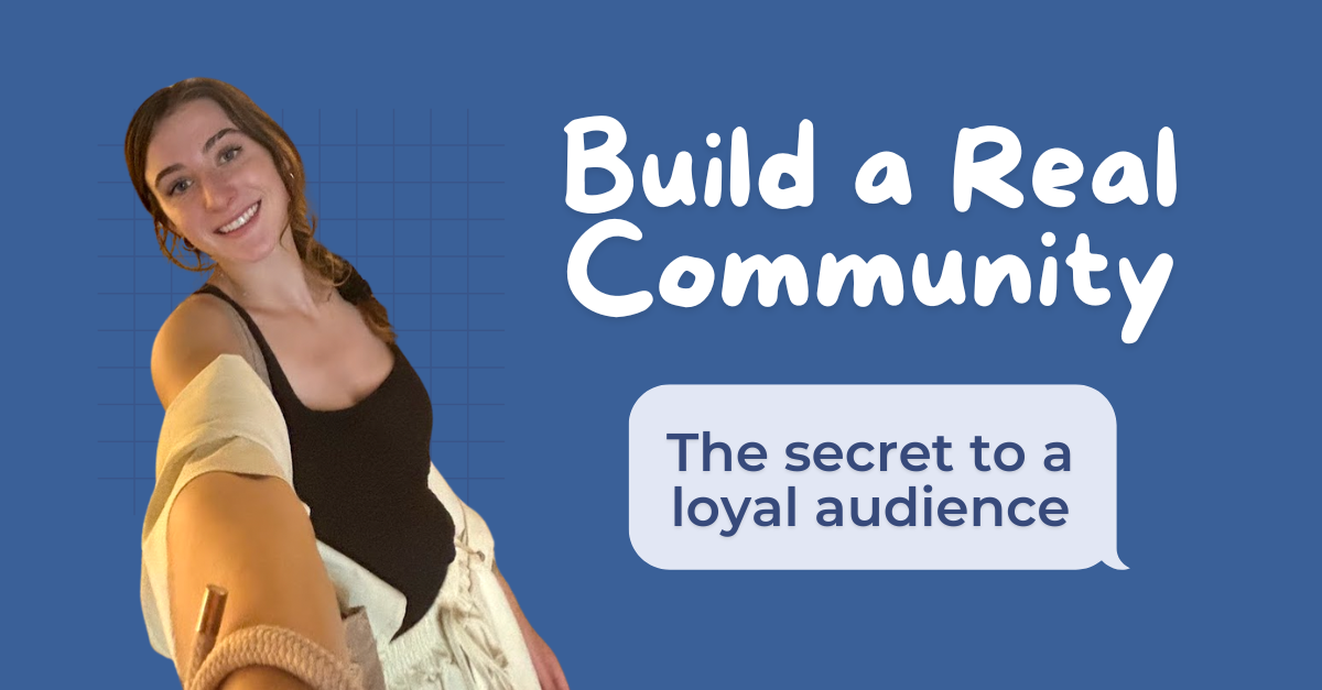 Strategies for building audience connection online, creating a loyal community, and improving content humanization to combat AI content slop for digital creators. Tessa Hill with Life Literacy Blog