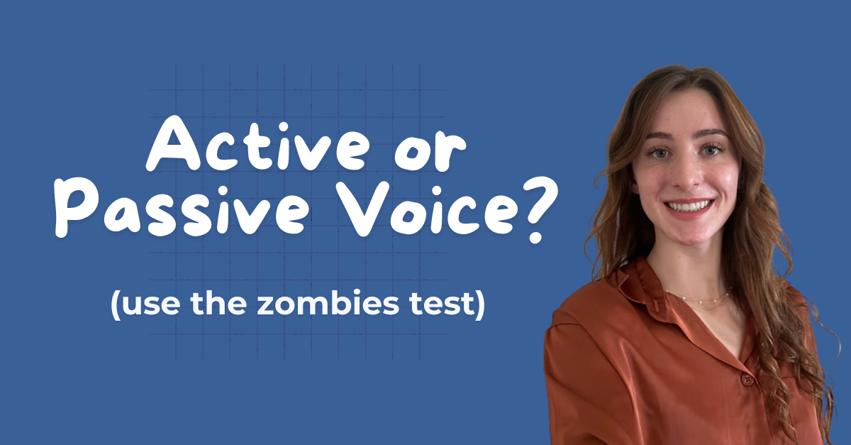 active vs passive voice. how to tell when to use via Tessa Hill and the Life Literacy Blog